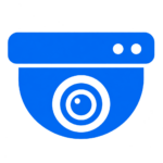 Blue Dome Security Camera Icon