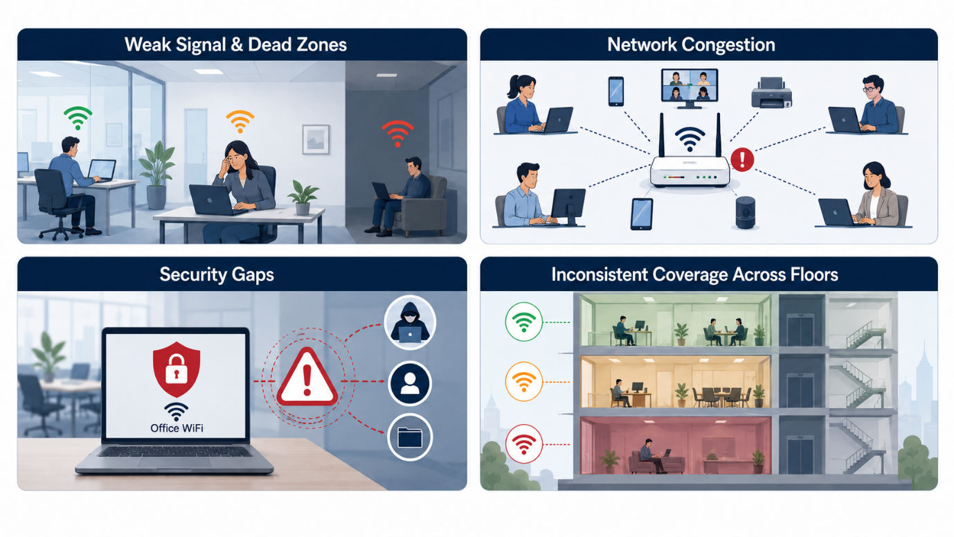 Office WiFi problems at workplace across Malaysia